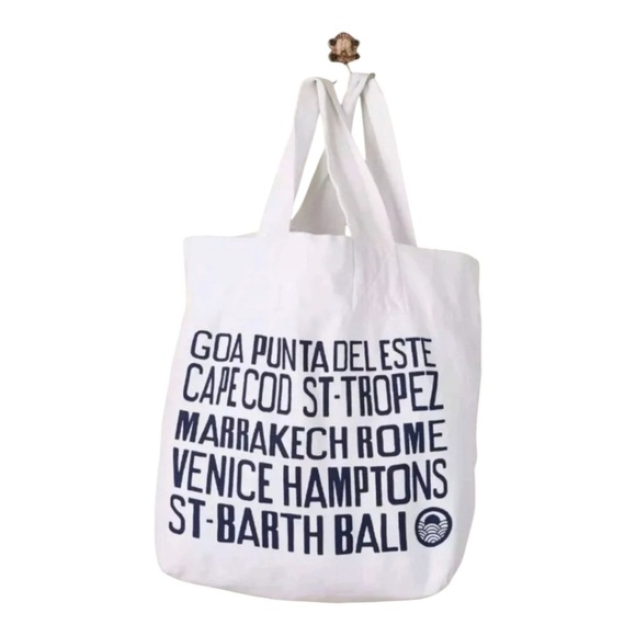 Sundry Handbags - Anthropologie Sundry Beaches Cites Large
Cotton Tote Bag NWOT